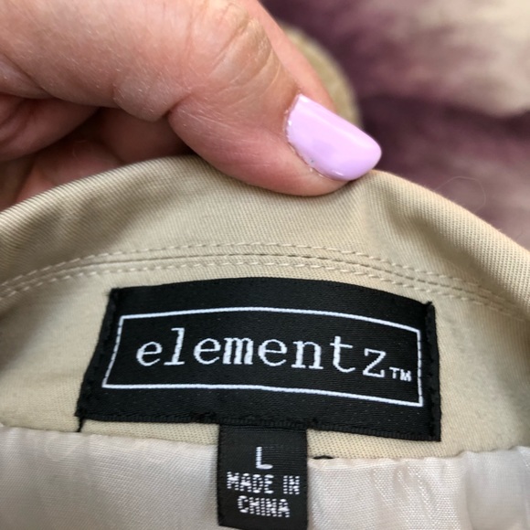 Elementz Khaki Jacket with Adorable Bell Cuffs on Sleeves and Pretty Buttons - Picture 3 of 3